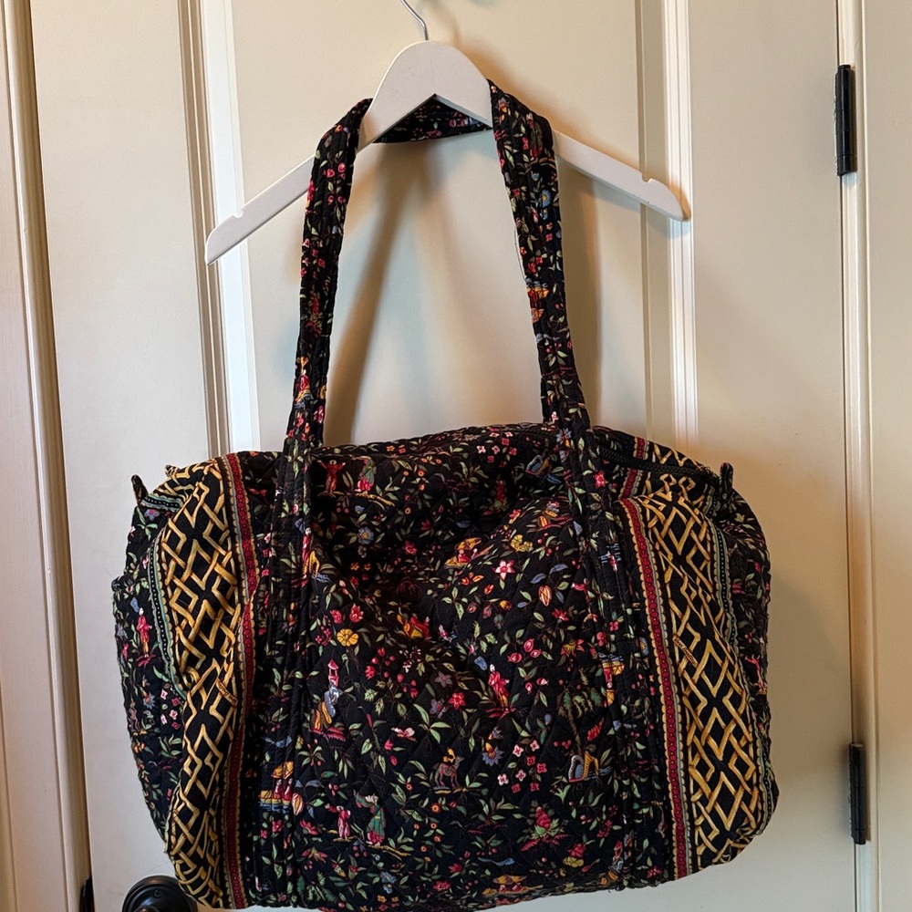 Vera Bradley Rare Oriental Quilted Black Bag